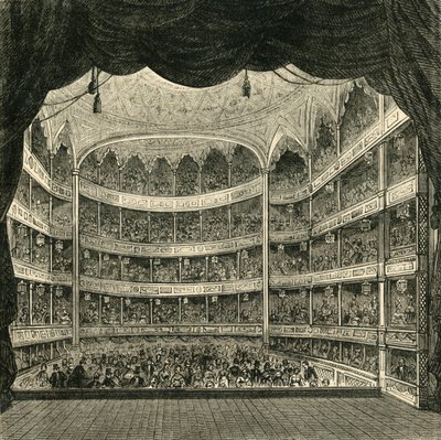 Drury Lane -teatterin sisustus, 1804, 1881. tekijältä Unbekannt