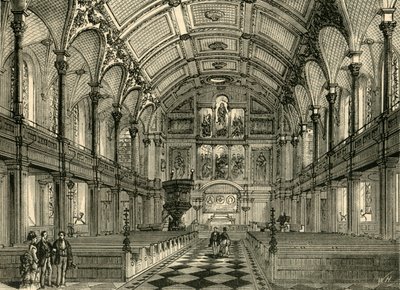 St. Andrewsin kirkon sisätilat, n. 1872. tekijältä Unbekannt