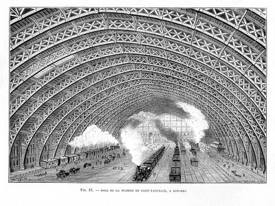 St Pancrasin rautatieasema, Lontoo, 1865 tekijältä Unbekannt
