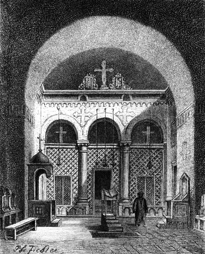 Kirkon sisustus, Egypti, 1881 tekijältä Unbekannt