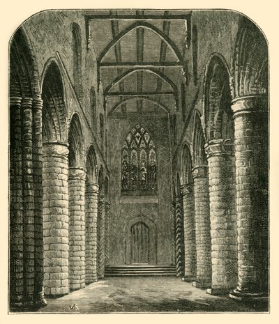 Abbey Naven sisustus, Looking West, 1898. tekijältä Unbekannt