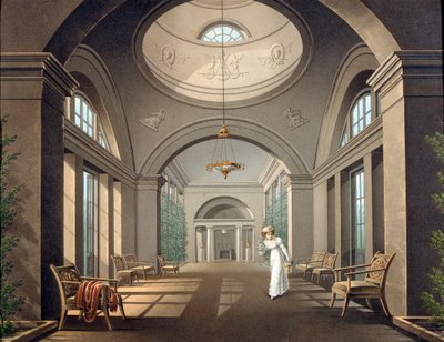Lintutarhan sisustus Pavlovskin palatsissa, 1800-luvun puoliväli tekijältä Unbekannt