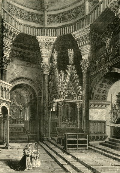 Spalatron katedraalin sisustus, entinen Diocletianuksen palatsin temppeli, 1890. tekijältä Unbekannt