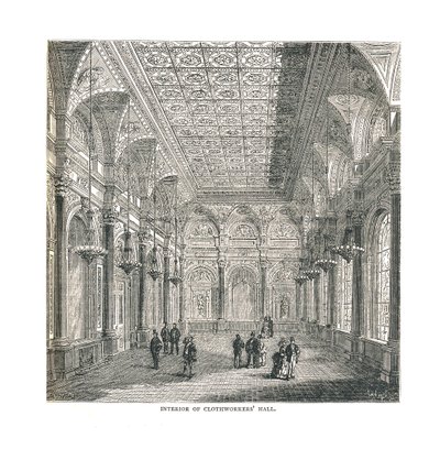Clothworkers Hallin sisustus, 1878 tekijältä Unbekannt