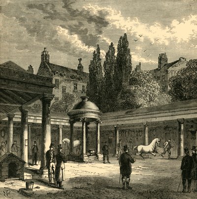 Old Tattersallsin Court-Yardin sisätilat, n. 1876. tekijältä Unbekannt