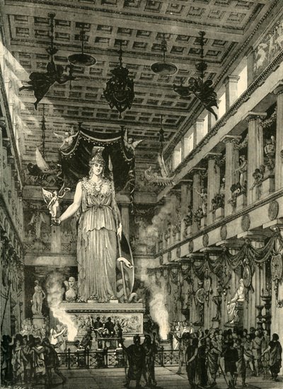 Parthenonin sisustus, kunnostettu, 1890. tekijältä Unbekannt