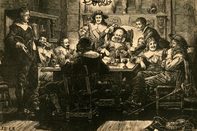 Randolphin esittely Ben Jonsonille Devil Tavernissa, 1897. tekijältä Unbekannt