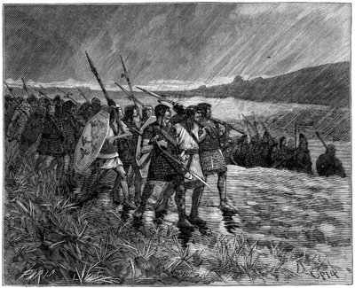 Alaanien tai visigoottien hyökkäys, Gallia, 500-luvun alku 1882-1884 tekijältä Unbekannt