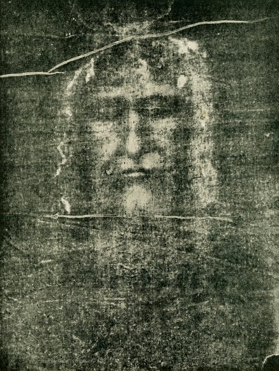 Onko näkyvä kuva pyhässä käärinliinassa Valokuva Kristuksesta, 1902. tekijältä Unbekannt