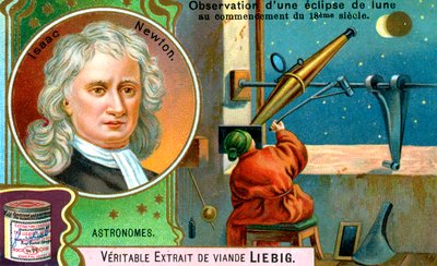 Isaac Newton, englantilainen matemaatikko, tähtitieteilijä ja fyysikko, vuonna 1900 tekijältä Unbekannt