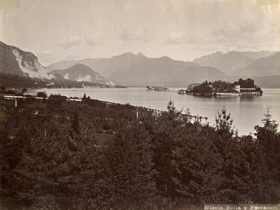 Isola dei Pescatorin kalastajien saari, Maggiore-järvi, Italia, 1890 tekijältä Unbekannt