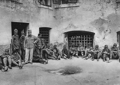 Italialaiset vangit Ljubljana Laibachin linnassa, ensimmäinen maailmansota, 1915 tekijältä Unbekannt