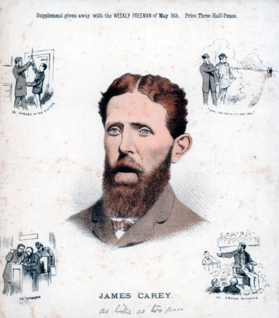 James Carey, irlantilainen republikaani ja tiedottaja, 1883 tekijältä Unbekannt