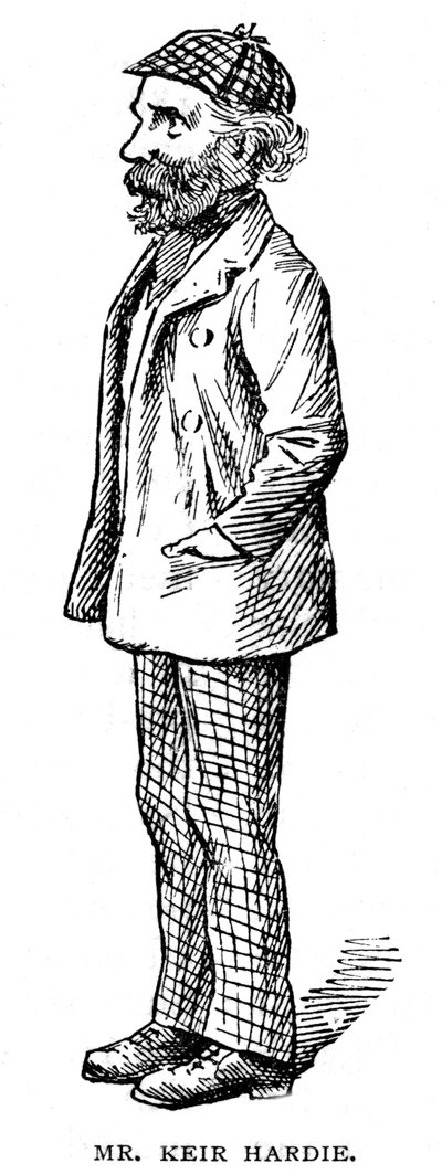 James Keir Hardie, skotlantilaissyntyinen brittiläinen ammattiyhdistysaktivisti ja työväenpuolueen poliitikko, 1903 tekijältä Unbekannt