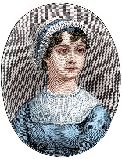 Jane Austen 1775-1817, englantilainen kirjailija tekijältä Unbekannt