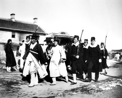 Japanilaiset viranomaiset ja sotilaat, Korea, 1900 tekijältä Unbekannt
