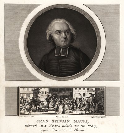 Jean-Sylvain Mauri tai Jean-Sifrein Maury (1746-1817), ranskalainen kardinaali, arkkipiispa ja Montefiasconen piispa tekijältä Unbekannt