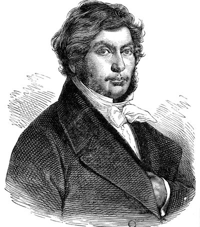 Jean Francois Champollion, ranskalainen historioitsija, kielitieteilijä ja egyptologi, 1800-luku tekijältä Unbekannt