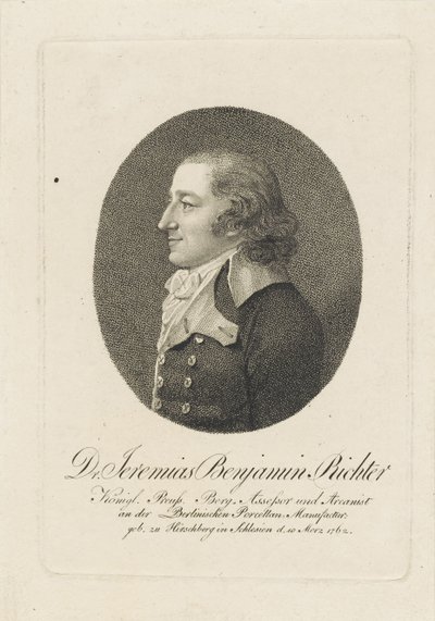 Jeremiah Benjamin Richter 1762-1807, n. 1800 tekijältä Unbekannt