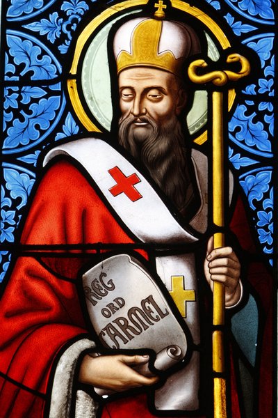 Jerusalemin patriarkka Saint Albert lasimaalaus Pont L