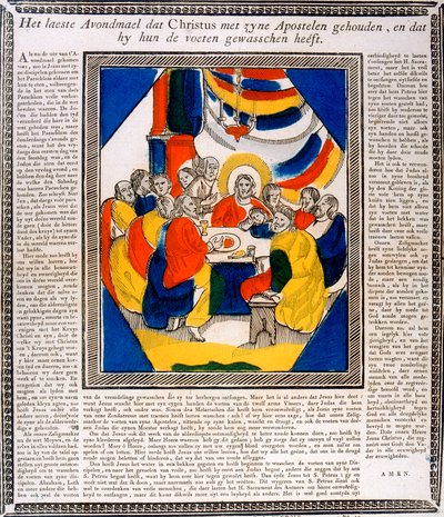 Jeesus ja hänen opetuslapsensa viimeisellä ehtoollisella 1800-luvulla tekijältä Unbekannt