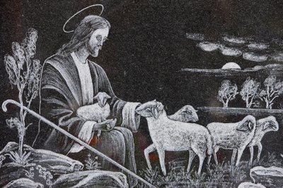 Jeesus hyvä paimen, Saint-Nicolas de Veroce, Ranska tekijältä Unbekannt