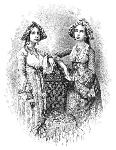 Juutalaisnaiset Kochissa, Intiassa, 1895 tekijältä Unbekannt