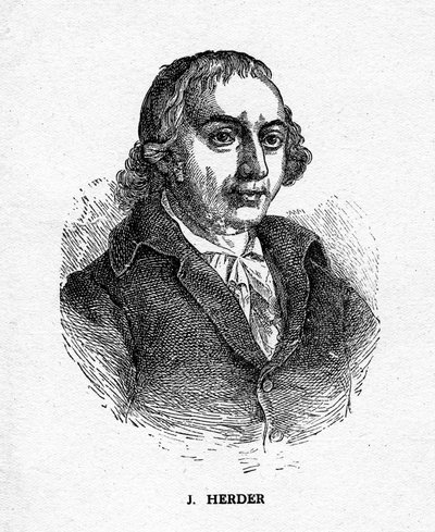 Johann Gottfried von Herder, saksalainen runoilija, kriitikko, teologi ja filosofi, 1800-luku tekijältä Unbekannt