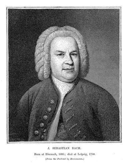 Johann Sebastian Bach 1685-1750, saksalainen säveltäjä ja urkuri, 1746 tekijältä Unbekannt