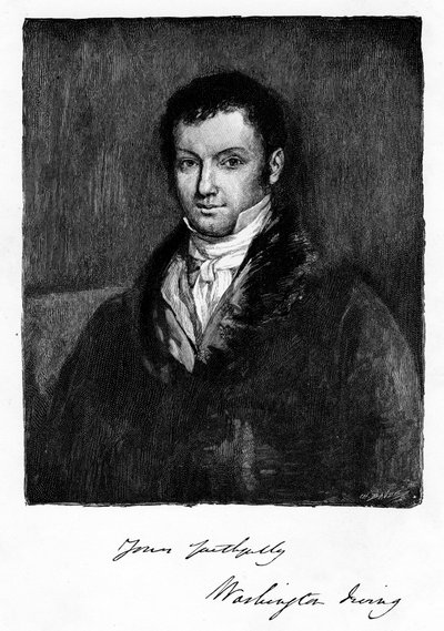 John Byrom, 1700-luvun englantilainen kirjailija ja runoilija, syntynyt Manchesterissa, 1821 tekijältä Unbekannt