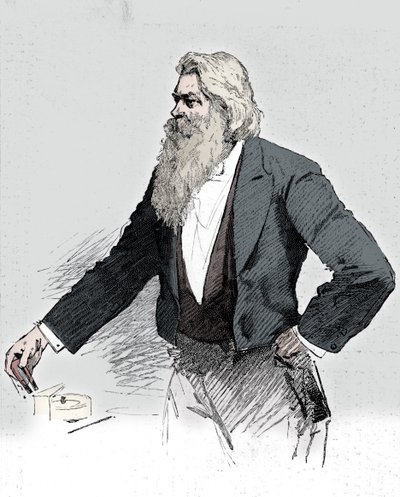 Joseph Wilson Swan, brittiläinen fyysikko ja kemisti, demonstroi sähkömagnetismia, 1889 tekijältä Unbekannt