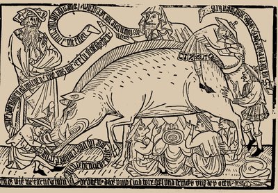 Judensaun juutalaiset kylvävät, noin 1470. tekijältä Unbekannt