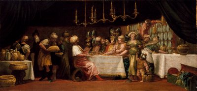 Holofernesin juhlima Judith, 1500-luku tekijältä Unbekannt