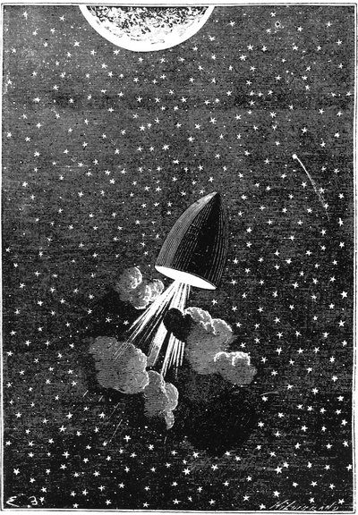 Jules Verne 1828-1905, Kuun ympärillä, 1865 tekijältä Unbekannt