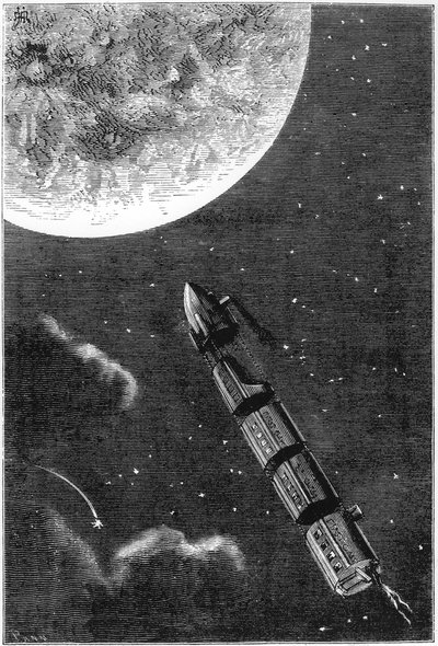 Jules Verne 1828-1905, Maasta kuuhun, 1865 tekijältä Unbekannt
