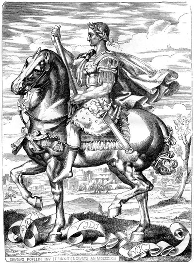 Julius Caesar, roomalainen kenraali ja valtiomies, 1. vuosisadalla eKr. 1882-1884 tekijältä Unbekannt