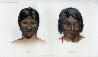 Juri ja Botocudos, Brasilio-Guaran kansakunta, 1848 tekijältä Unbekannt