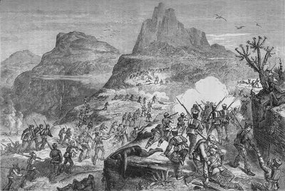 Kaffir War - Attacking a Native Position, c1880 tekijältä Unbekannt
