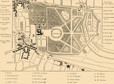 Kensington vuonna 1764, vuonna 1876. tekijältä Unbekannt