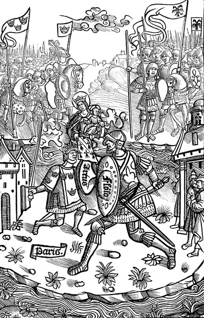 Kuningas Arthur taistelee jättiläistä vastaan, 1514 tekijältä Unbekannt