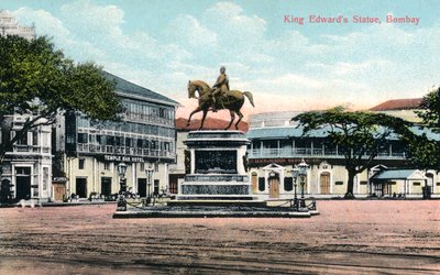 Kuningas Edwardsin patsas, Bombay, Intia, 1900-luvun alku tekijältä Unbekannt