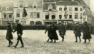 Kuningas Yrjö V Furnesissa, Belgiassa, ensimmäinen maailmansota, 4. joulukuuta 1914, 1920. tekijältä Unbekannt