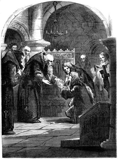 Englannin kuningas James II 1633-1701 La Trappe Abbeyssa, Ornessa, Ranskassa, 1600-luku 1800-luku tekijältä Unbekannt