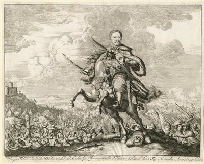 Kuningas Johannes III Sobieski Khotynin taistelussa 11. marraskuuta 1673 tekijältä Unbekannt