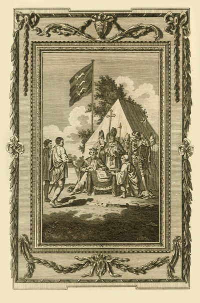 Kuningas Johannes allekirjoitti Magna Chartan 5.6.1215,1783. tekijältä Unbekannt