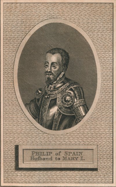Espanjan kuningas Philip II, kuningatar Maria I:n aviomies, 1793 tekijältä Unbekannt