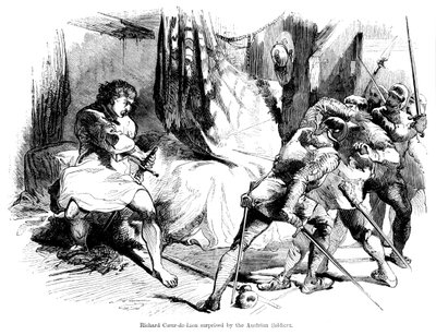 Kuningas Richard I 1157-1199 yllätti itävaltalaiset sotilaat tekijältä Unbekannt