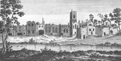 Kirkstall Abbey, Leeds, West Yorkshire, 1700-luku tekijältä Unbekannt