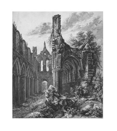 Kirkstall Abbey, Yorkshire, 1823. tekijältä Unbekannt