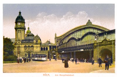 Köln, Am Hauptbahnhof, päärautatieasema, 1900-luku tekijältä Unbekannt